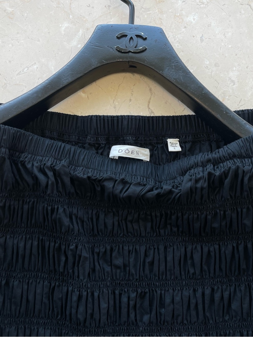 DOEN Melie Shirred Paneled Pleated Organic Cotton-Poplin Midi Dress Size L - Picture 8 of 16